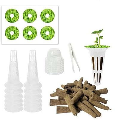 Lot de 20 cônes de plantation hydroponique, panier de plantation pour semis, accessoires hydroponiques d'intérieur pour balcon, persil, menthe, coriandre, réglisse, jardin d'intérieur
