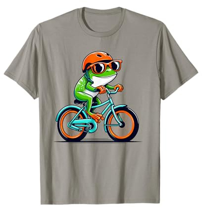 Cycling Riding Bicycle Frog T-Shirt