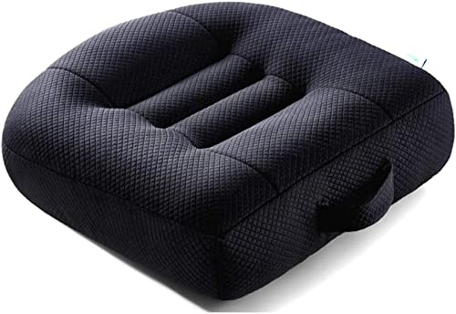 Cojín elevador de coche para conductores cortos, almohadilla de asiento con alivio del dolor de espalda