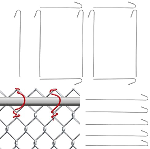 Chain Link Fence Ties - Chain Link Fence Hook Ties,Aluminum Fixing Tool for Residential Backyard Playground Patio Commercial Yard Outdoor Garden