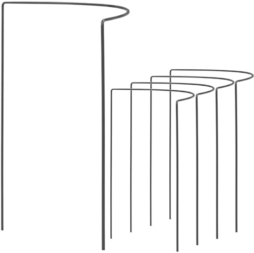 10 Stück Pflanzenstütze Staudenstütze halbrund grau Ø38cm 100cm 4mm Draht