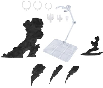 Colcolo Présentoir pour Figurines avec Effets de fumée, Portable, Stable, à Monter soi-même, présentoir pour Figurines et poupées, Noir