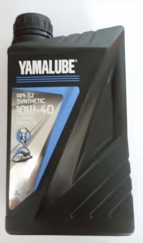 Yamalube Olio motore 4 tempi 10W-40, olio marino fuoribordo API-SJ sintetico, 1 litro