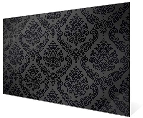 banjado Glas Magnettafel 100x70cm / Magnetwand Glas/Magnetpinnwand als Memoboard Glas/Pinnwand Magnettafel Küche, Büro, Kinderzimmer inkl. 4 Magnete & Montageset - Black Deluxe