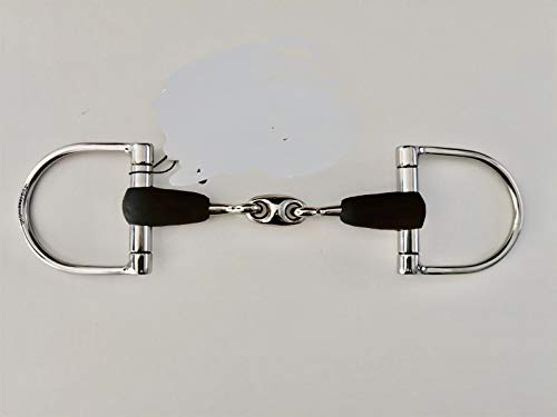 Olivenkopf-Trense, gummiert, D-Ring, 16,5 cm