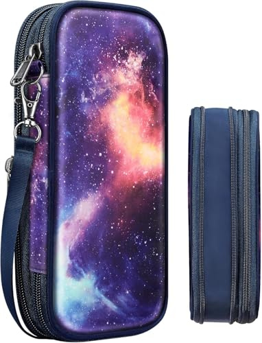 FINPAC Federmäppchen Federtasche - Erweiterbare Große Kapazität Mäppchen Schlamperbox Bleistiftbeutel Stifthalter Organizer Schulmäppchen für Schule Büro, (die Galaxie)