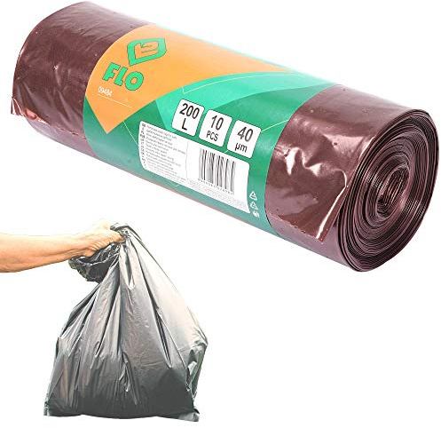 Schwarze Säcke VOREL -Ständer für schwarze Säcke strapazierfähig und geräumig - Vorel - Müllsäcke und Außenreinigung (Laub, Gartenabfälle, organisches Material) - 200 Liter, 10 Säcke