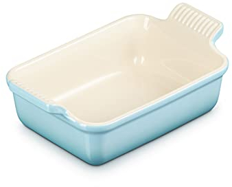 Le Creuset Bandeja rectangular Heritage de cerámica de gres, 19 cm, 1.1 L, Caribe, 71102191700001