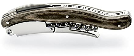 NEBBIOLO - Tire-bouchons professionnel - acier inoxydable finition brillante/manche en bois naturel