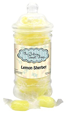 Lemon Sherbet Sweets Jar Hard Boiled Sweets
