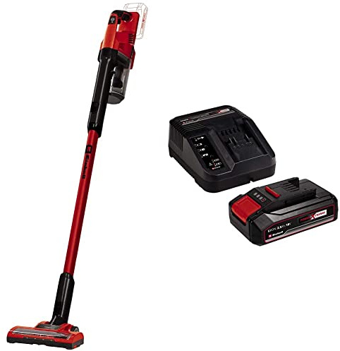 Einhell Akku-Stielstaubsauger TE-SV 18 Li-Solo Power X-Change (Li-Ion, 18V, unbegrenzte Laufzeit dank Wechselakku-System, Zyklontechnologie, BOOST-Mode, 3-fach Filtersystem, inkl. Waschbarer Filter)
