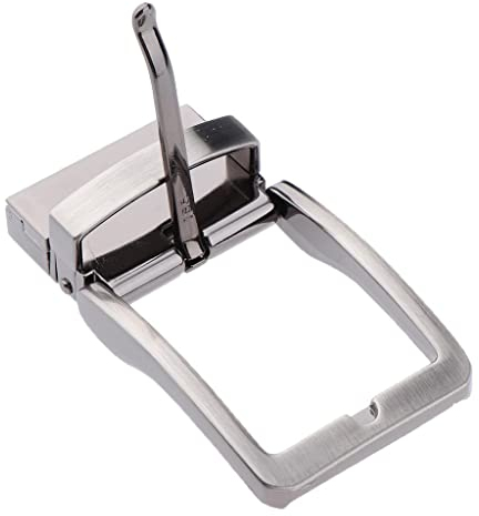 Baoblaze Herren Gürtelschnalle - Metall Edelstahl Legierung, Fashion Reversible Belt Buckle, Single Prong Rechteckigen Pin für Männer Gürtel - 02, M