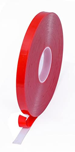 Wooden World Nastro biadesivo in gel acrilico – montaggio trasparente – 1 mm x 6 mm