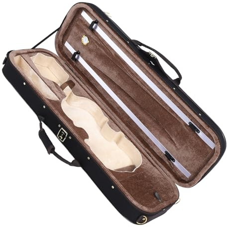 Estuche Rígido Profesional para Violín de Tamaño 4/4 con Higrómetro Estuche de Viaje para Violín con Asa Portátil Estuche Protector para Instrumentos Musicales