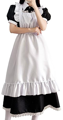 KBOPLEMQ Maid Dress Costume di Carnevale Halloween da donna, costume da cameriera