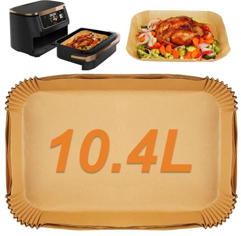 GINOYA Air Fryer Liners for Ninja Flexi Drawer Air Fryer Accessories AF500UK Duronic AF34, Air Fryer Accessories for Instant VersaZone 8.5L Air Fryer(100PCS)