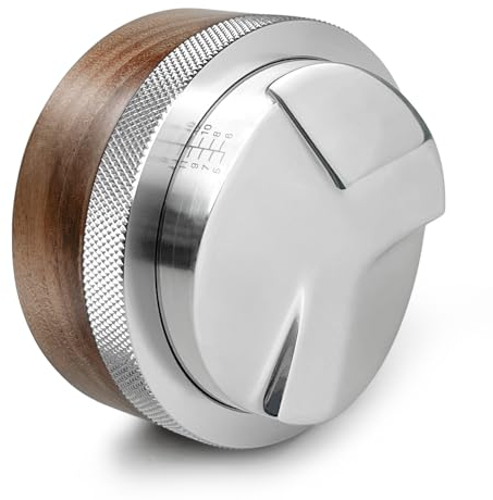 NOTSEK Coffee Distributor 58mm, Walnut Coffee Distribution Tool for 58mm Portafilter, Height Adjustable Coffee Leveler for Barista Accessories