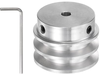 QUARKZMAN V-Typ Riemenscheibe Keilriemenscheibe 6mm Bohrung 40mm Außendurchmesser Einzelrille Aluminiumlegierung für 6mm PU Rundriemen Motorwelle Bohrmaschine mit Installationen