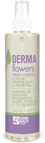 DERMA HEALTH - Lozione Rinfrescante E Protettiva - Derma Flowers Prato Fiorito - Senza alcool - Lenisce La Pelle, La Profuma E La Rinfresca E Previene La Comparsa Dei Cattivi Odori - 250ml