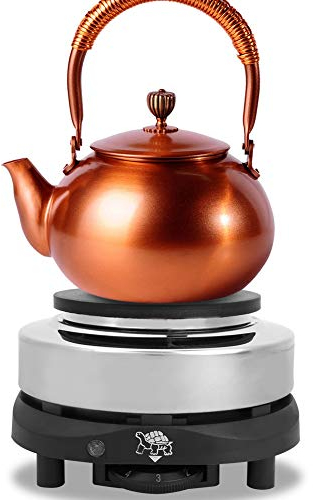 Fornello Elettrico Portatile da Appoggio per tè e caffè Cucina con Piastra Riscaldante Singola Spina Europea per Cucinare All'aperto