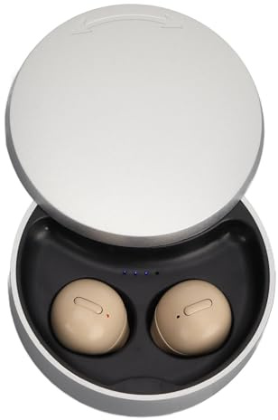 Fockety Écouteurs sans Fil InvisibleMini Bluetooth avec Microphone intégré, écouteurs Intra-Auriculaires Discrets avec Suppression du Bruit et étui de Chargement pour Le Sport, Le