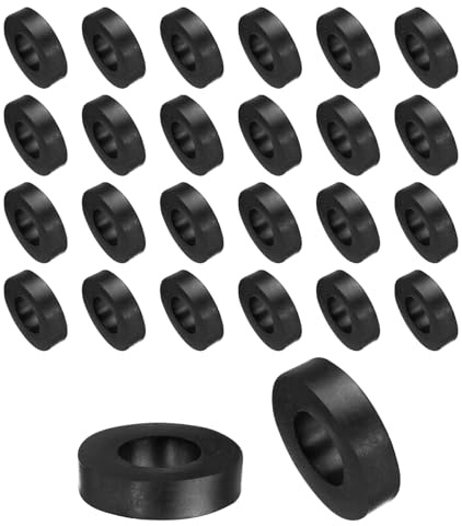 QUARKZMAN 48 piezas Espaciadores de Goma 20mm OD 10mm ID 5mm de Altura Espaciador Redondo Antivibración Arandelas Gruesas para Accesorios de Hogar y Coche