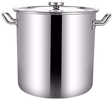 OQHAIR Olla común Profunda de Fondo Compuesto de Acero Inoxidable, ollas Grandes para cocinar