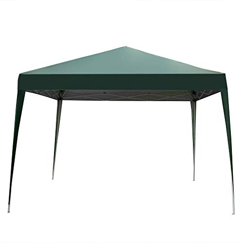 Bonnlo Pop-up Pavillon, Faltpavillon 3x3m, Höhenverstellbar, Wasserdicht Partyzelt mit 4 Seitenteilen, Gartenpavillon für Outdoor Hochzeit Garten Camping Party, Grün (Grün ohne Seiten)