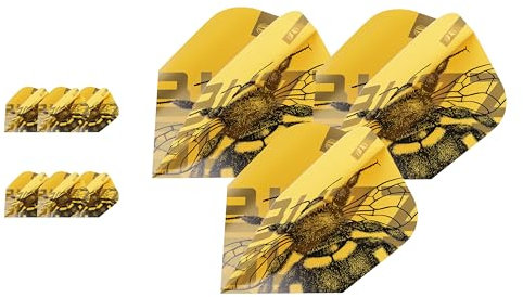 Target Darts Buzz Pro Ultra Dart Flights, Ten-X | Dart Flight Multipack, Profi Dart Zubehör, Dart Flights-Set in Grau & Schwarz – 9er Pack