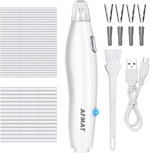 AFMAT Electric Eraser for Artists with 140 Refills, Rechargeable Electric Rubbers for Artists,2 Sizes,Automatic Portable Pencil Eraser for Drafting,Painting, Sketching, Detailer Tool-White EE03