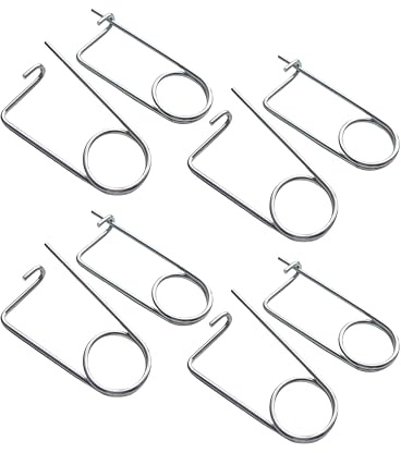 Steel Brooch Shape Open Safety pin Spring pin, Quick Lock line Lock pin Locking Fasteners for Farm Lawn Garden Hooks (0.12x1.57 in(3x40 mm)-8Pcs)