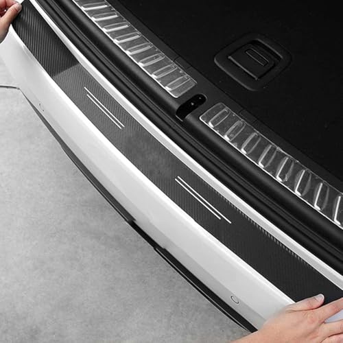 WUDILIYI Auto Ladekantenschutz Schutzfolie für Mercedes EQS 2023-2024, Auto Kohlefaser Kantenschutz Kratzfest Aufkleber Stoßstangenschutz Kofferraum