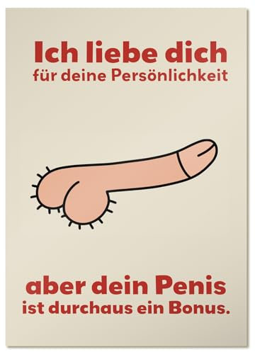 Looty Lustige Geburtstagskarten für Männer und Frauen Grußekarte mit Umschlag für Geburtstag Karte für Partner (Ich liebe dich für deine Persönlichkeit... mit Motiv)