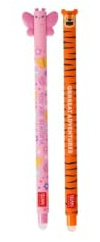 Generisch 2er Set Gel-Radierstifte, Stifte mit radierbarer Tinte, Tiger und Schmetterling Radierbar ohne Blatt zu verbrauchen, 0,7 mm Spitze