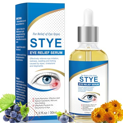 Stye Eye Treatment, Natural Stye Relief Serum for Styes, Chalazions and Blepharitis, Quickly Relieves Eye Irritation and Restores Healthier Skin