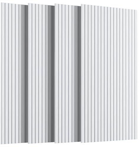 SVILINEK Panneaux Insonorisants Panneaux Acoustiques 116 x 58 cm Auto-Adhésifs Panneaux Muraux 3D Absorbants pour Insonorisation, pour Absorption Sonore, Panneaux Insonorisants pour Salon (Blanc, Lot