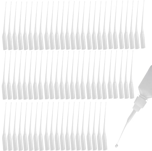 300 Stück Klebespitzen Tips, Kleber Mikrospitzen, Leim Extender Kleber Mikrospitzen, Kunststoffkleber Flaschenspitzen Leim Extender,Pipetten Plastik, Dropper Tips