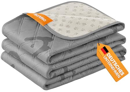 Feandrea Couverture Chien Imperméable, Lavable, 135 x 76 cm, Housse de Protection pour Canapé, Font Antidérapant, Conception Matelassé, Gris Tourterelle PPB024GD01