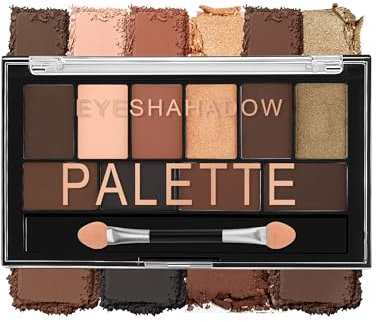 Erinde Palette Ombretti 10 Colori, Palette Eyeshadow Opaca e Shimmer, Alta Pigmentazione e Lunga Tenuta, Con Pennello Ombretti, Facile da Sfumare, Palette Trucco Occhi #03