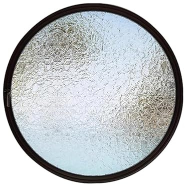 Fenêtres Rondes Pivotantes À Axe Central Avec Verre Trempé Ondulé, Fenêtres De Maison Mobile Pivotantes À 360°, Fenêtres Ventilées Pour Hangars, Greniers Et Sous-sols(Black,60cm/23.63in)