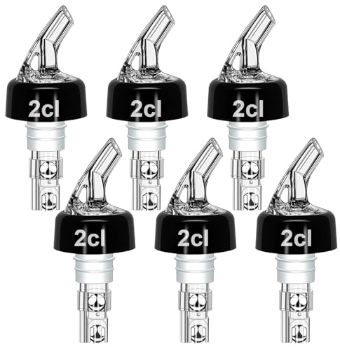 6 pezzi di versatori per bottiglie, dispenser da bar da 2 cl dosatore per liquori ad alta percentuale per vino, cocktail e liquori ad alta percentuale - Pratico distributore per bar e gastrono