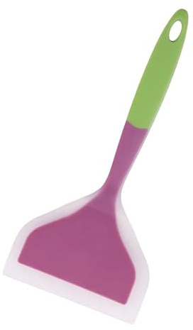 2PCS Multi-Purpose Non-Stick Pan Utensils - Silicone Egg Spatula, Wide Pancake Turner, and Flipper for Cooking and Baking(Purple)