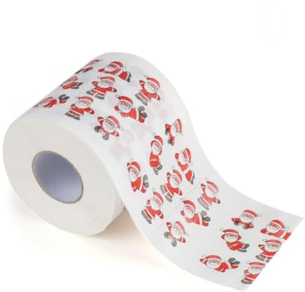 Rouleau de papier toilette de noël, pour la maison, le bain du père noël, fournitures, mouchoirs décoratifs