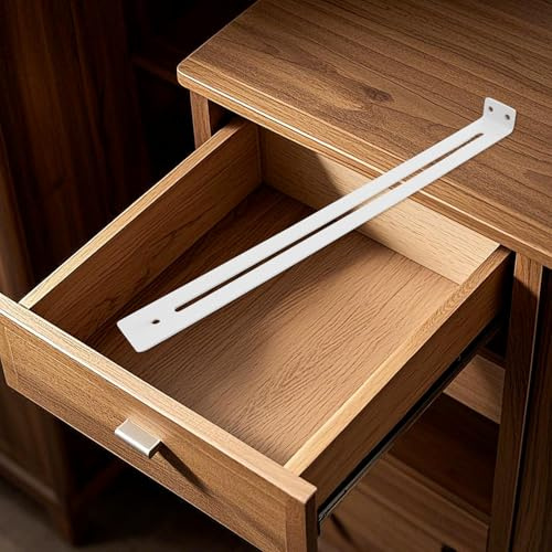 Angoily Soporte para Cajones de Cocina 2 Piezas Kit de Reparación para Guías Deslizantes de MDF y Madera Piezas de Fijación para Cajones de Tocador Accesorios de Montaje