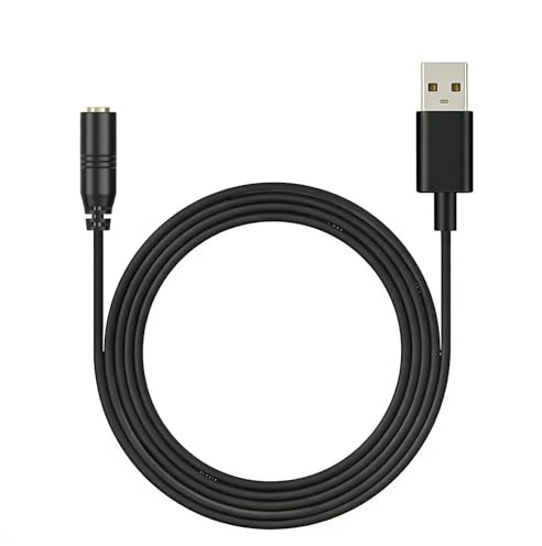 Adaptateur audio USB vers prise jack 3,5 mm, câble TRRS femelle vers USB A mâle de 97 cm/3,2 pieds, carte son externe, convertisseur stéréo auxiliaire 3,5 mm, compatible avec casque, écouteurs, PC