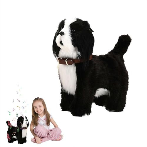 Plush Interactive Toy Figures,Robot Puppy That Acts Like a Real Puppy,Interactive Walking Toy Dog, Lifelike-Sounds,Singing, Walking, Barking, Tail Wagging,Perfect Toys Dogs for Kids Ages 5+