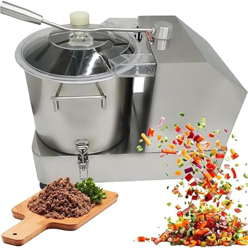 YXYLJOZ Commercial Food Processor Electric Meat and Vegetable Blender Food Shredder,Adjustable Speed,Multifunctional Stainless Steel Chopper for Restaurants (6L)