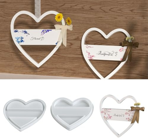 Silikonformen Gießformen Frühling Anhänger Herz Silikonform Ostern Silikonform Herz Anhänger Gips zum Gießen Gießformen Silikon Frühling Herzn Vase Gießform Ostern Frühling für Bastel (A)