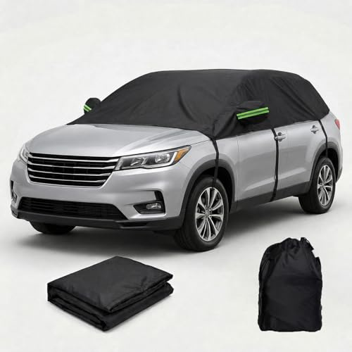 Autoabdeckung Wasserdicht Outdoor Halbgarage für VW Golf VI Cabrio 2011-2016 420D Allwetterschutz Autoplane Abdeckplane Auto Sommer, UV-Schutz Staubdicht Autogarage Abdeckung(Schwarz)