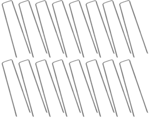 DOITOOL 50 Piezas Clavos de Césped Artificial, Grapas para Césped Tipo, Jardín, Acero Plata, Fácil Inserción, Alta Dureza, para Decoraciones y Adornos de Jardín